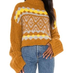 NWT Free People Alpine Crop Mock Neck Sweater
